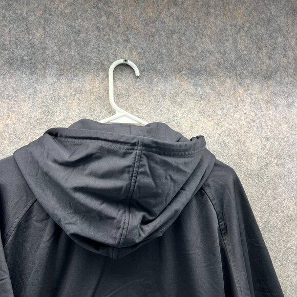Reebok Sweater Men Extra Large Adult Black Half Zip Hoodie Polyester Jacket XL - Picture 10 of 10
